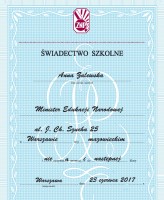 Świadectwo 1, 2017